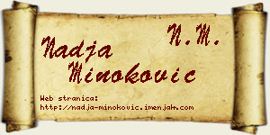 Nadja Minoković vizit kartica